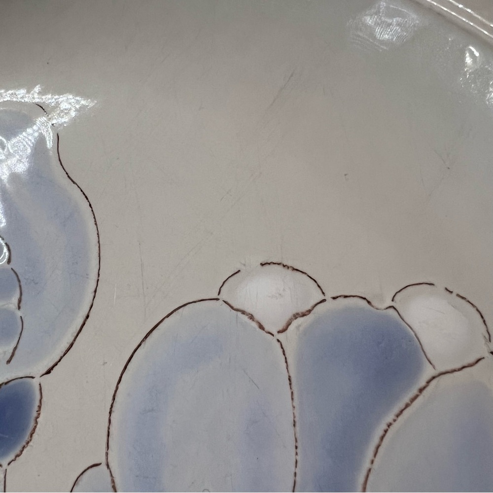 International China Whitestone Ocala 12” Chop Plate Platter Blue & White Floral - Picture 6 of 9